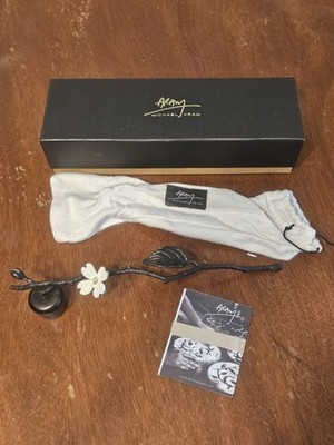 MICHAEL ARAM DOGWOOD FLOWER  Designer Candle Snuffer New In Original Box Cast 