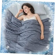 Cooling Blanket Queen Size for Hot Sleepers Night Queen 90 "x90" Navy