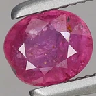 0.45ct t.w 4.9x4.1mm Oval Natural Heated Shocking Pink Sapphire, Madagascar