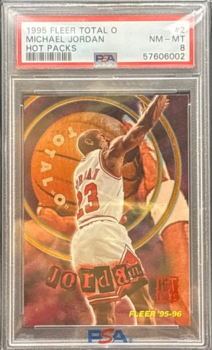 Fleer 1995-96 Total O Michael Jordan Hot Pack Insert #2 PSA 8 NM-MT
