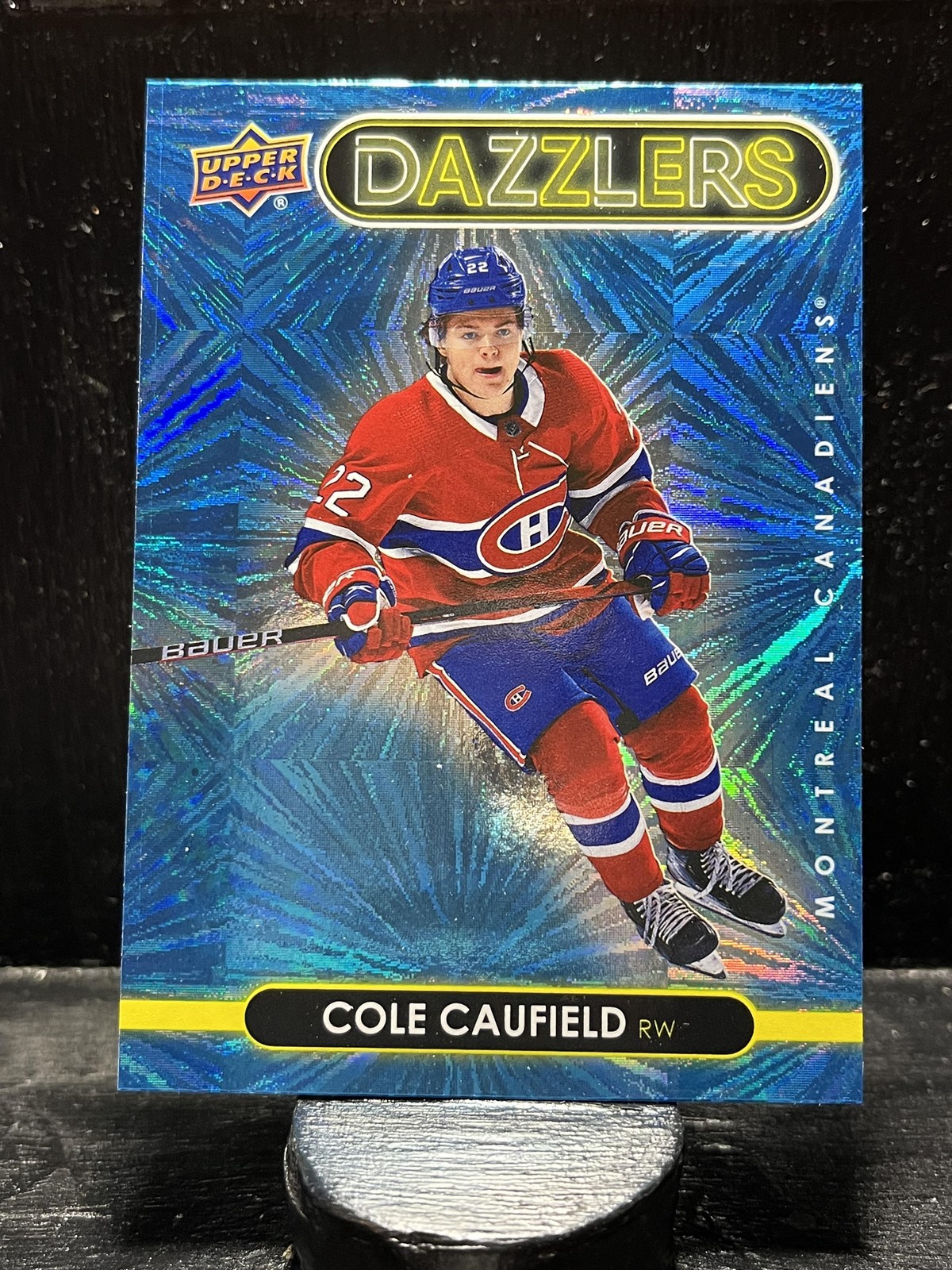 Cole Caufield #DZ-25 2021-22 Upper Deck Dazzlers Blue Montreal Canadiens