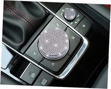for Mazda Accessories Volume Multimedia Knobs Decals Bling Crystal Silver