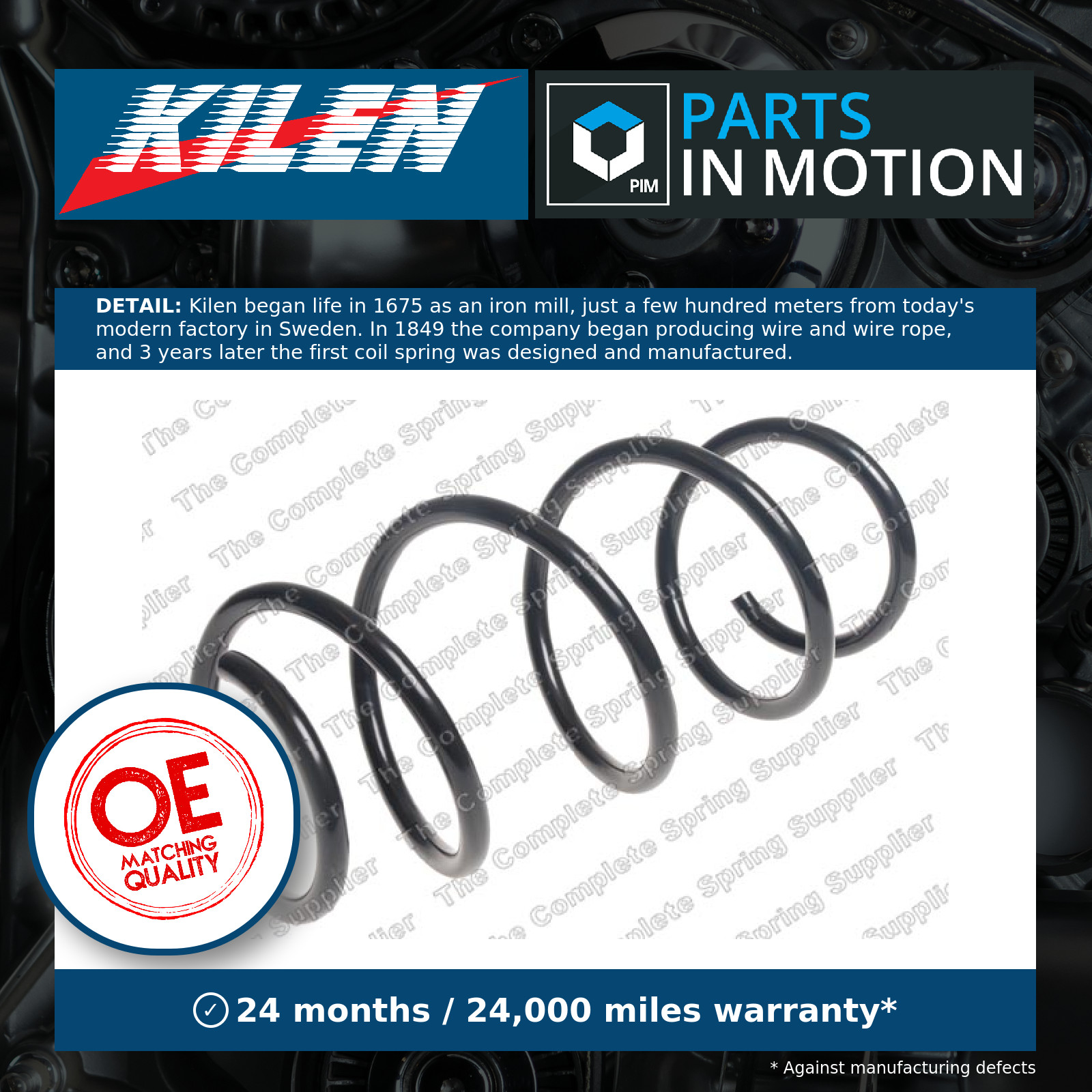 Coil Spring Front 17251 Kilen Suspension 2463210304 2463210204 A2463210304 New - Image 6
