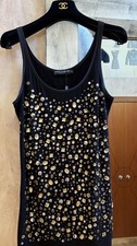Dolce & Gabbana Rhinestones Stretch  Mini Dress Or Top Black  44 !Stunning