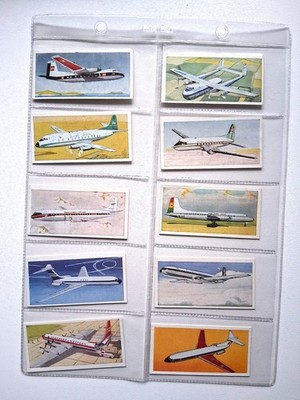 Wings across the World Lyons Tea Karten Komplettsatz 24 Karten in Plastik Geldbörse