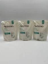 3x Aveeno Calm + Restore Nourishing Oat Cleanser 16oz. Refill For Sensitive Skin