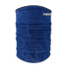 Phunkshun Thermal Tube Neck Gaiter, Blue Topo