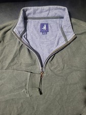 Johnnie O Sully Pullover Mens M Gray 1/4 Zip Sweater Golf Preppy Outdoor Scholar