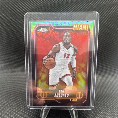 Topps 2023-24 Topps Chrome Bam Adebayo 04/10 #33 Miami Heat Parallel NBA