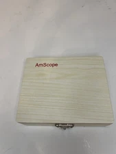 Amscope Microscope Slides Glass AmScope24 Prepared Slides with Wooden Box 