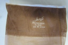 Vintage Hanes Walking Sheer Stockings Nylons Size 10 Med