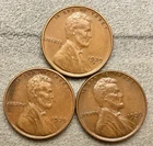 1939-p 1939-D 1939-S  Lincoln Wheat Cents - [XF EF] Extremely Fine ~ B694