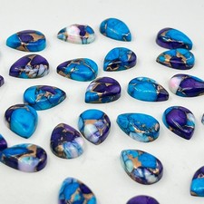  WHOLESALE RARE VIOLET COPPER TURQUOISE CABOCHON PEAR SHAPE LOOSE GEMSTONE