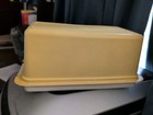 Vintage Tupperware Bread Box #171-2 with Lid Base #172-2 Harvest Gold Retro — photo 2