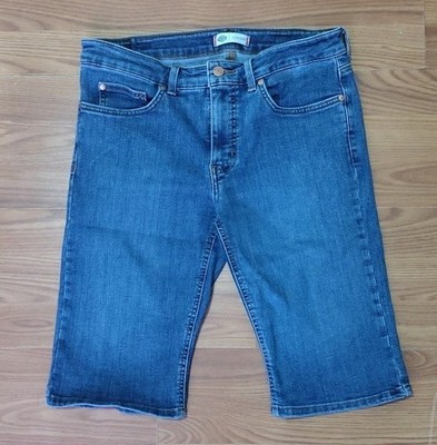 Dickies Women's Perfect Shape Denim Bermuda Shorts Medium Wash Size 6 (W31)