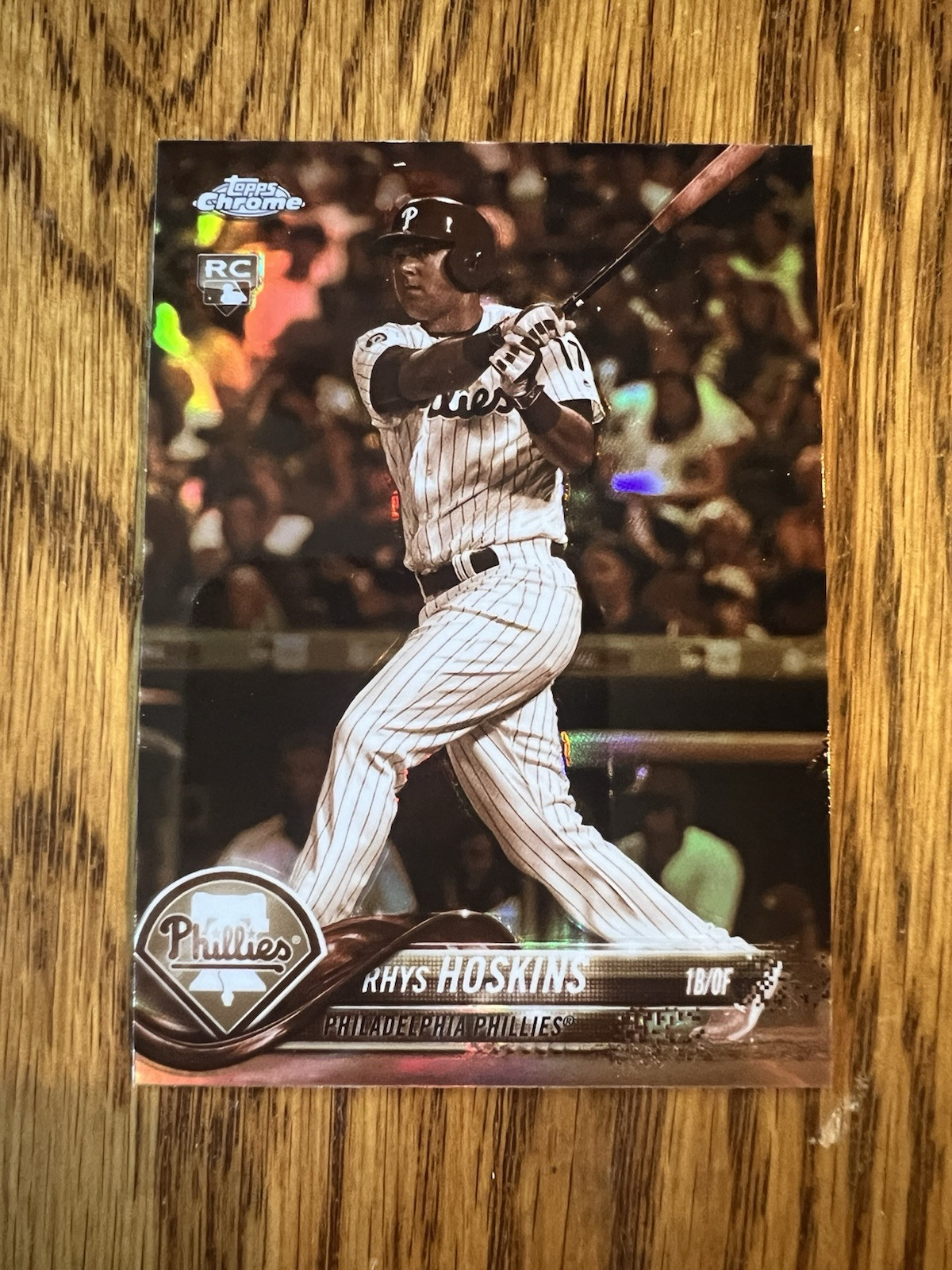 2018 Topps Chrome Sepia Refractor #70 Rhys Hoskins Philadelphia Phillies RC