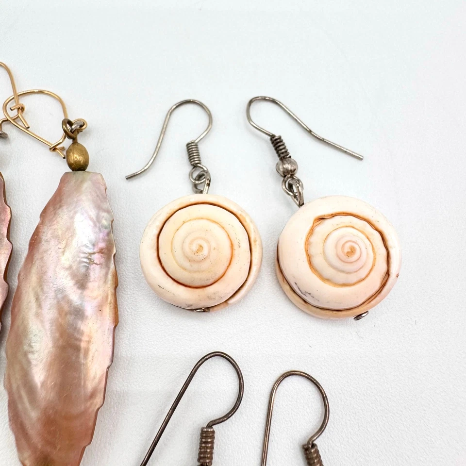 Lote de 20 pares de brincos de concha de pérola genuína Pearlcore Sirencore praia casamento noiva - Imagem 4 de 4