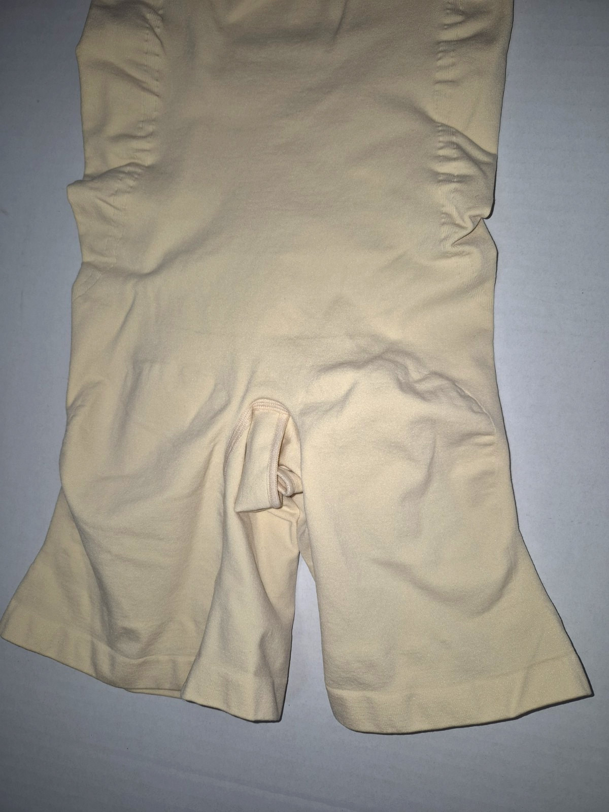 Yianna Beige One Piece Shapewear High Compression Boyshort Juniors Size S/M NWT
