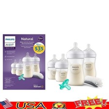 Newborn Bottle Set Natural Response Nipples Soothie Pacifier Bottle Brush