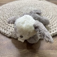 Roz Buddy Gray Puppy Dog Plush Lovey Pacifier Holder 6