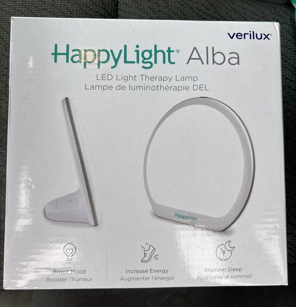 HappyLight Alba - New Round UV-Free LED Therapy Lamp, Bright White