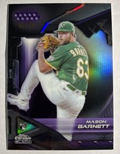 2026 Topps Chrome Black Purple Rookie Mason Barnett  /75 Athletics