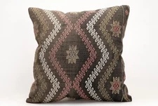 Kilim Pillow Cover, 20x20 in, Decorative Sofa Cushion, Handmade Boho Pillow