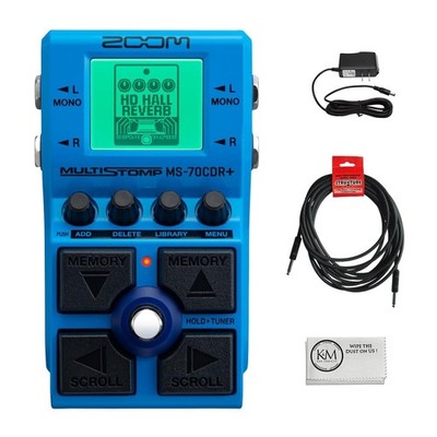 Zoom MS-70CDR+ MultiStomp Bundled with Instrument Cable + Power Supply +...