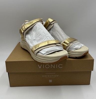 Vionic Size 12M Gold Walk Max Wanderer Women's Supportive Comfort Sandal New Box