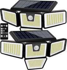 2 Luz LED Solar Para Exterior Con Sensor De Movimiento Jardin Patio Casa Lampara