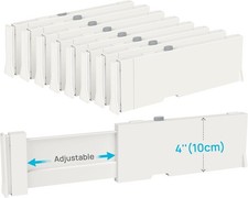 Drawer Dividers for Clothes 8 Pack, Adjustable 4' High Expandable from 11.3'-17