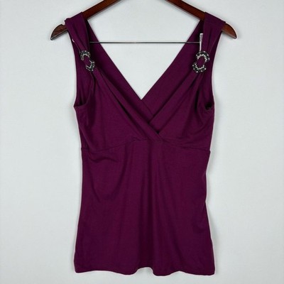 NWT Vertigo Paris V-Neck Tank Top Detailed Blouse