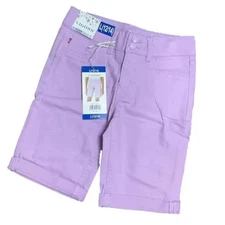 Vigoss Girls Bermuda Jean Purple Shorts Size Large NWT