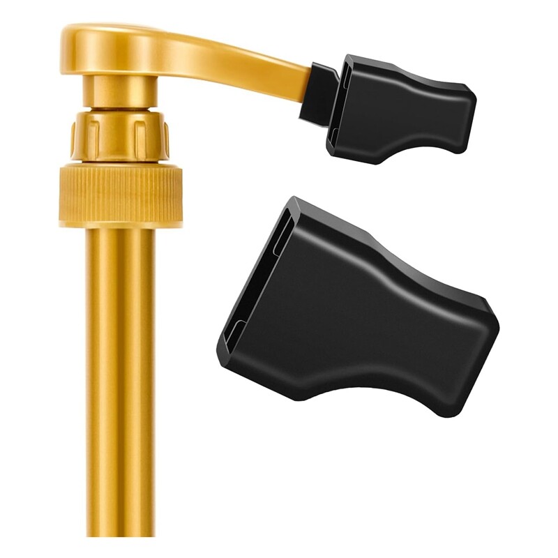 5X(20 Pcs Coffee Syrup Pump Tip Covers Pourer Syrup Covers Black