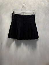 Crewcuts Gilrs Solid BlackUniform Pleated Short Skirt Adjustable Waist SZ 10