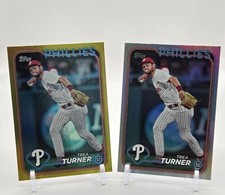 Trea Turner - 2024 Topps Series 2 No. 352 - Rainbow Foil & Gold Foil + Base