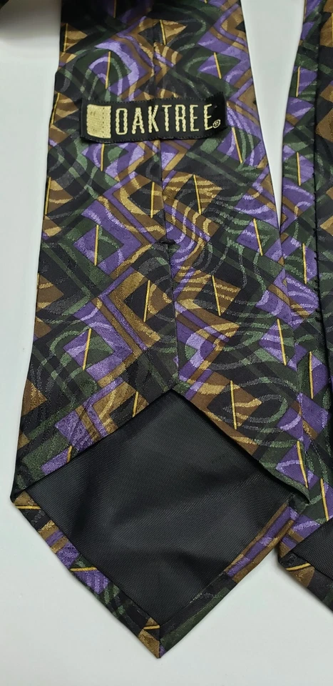 Corbata Puritan Hombre Multicolor Púrpura 4"W x 57"L 100% Seda Foto 3 de 3