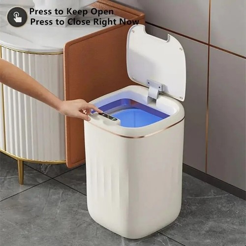 Smart Bathroom Trash Can Automatic Bagging Electronic Trash White Touchless 15L - Picture 4 of 6