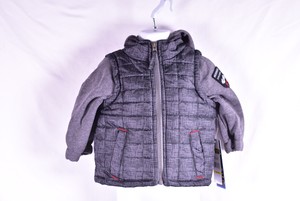 fleece puffer ixtreme lined vest sleeves hood baby