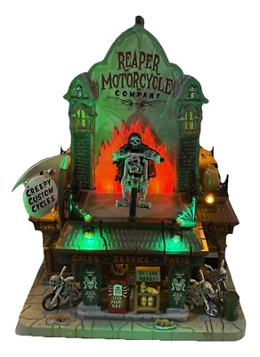 Reaper Motorcycle Co. Lemax Spooky Town #75174 - Retired Signature