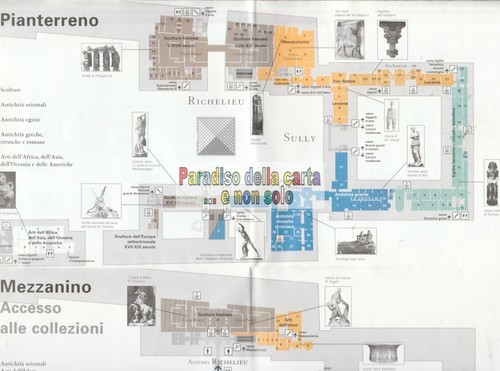 LOUVRE - PIANTINA INFORMAZIONI (testo in italiano) - STAMPA ANNO 2000 - Imagen 7 de 8