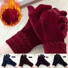 Women Ladies Winter Warm Fashion Wrist Gloves Velvet Thermal Lined Touch Screen 