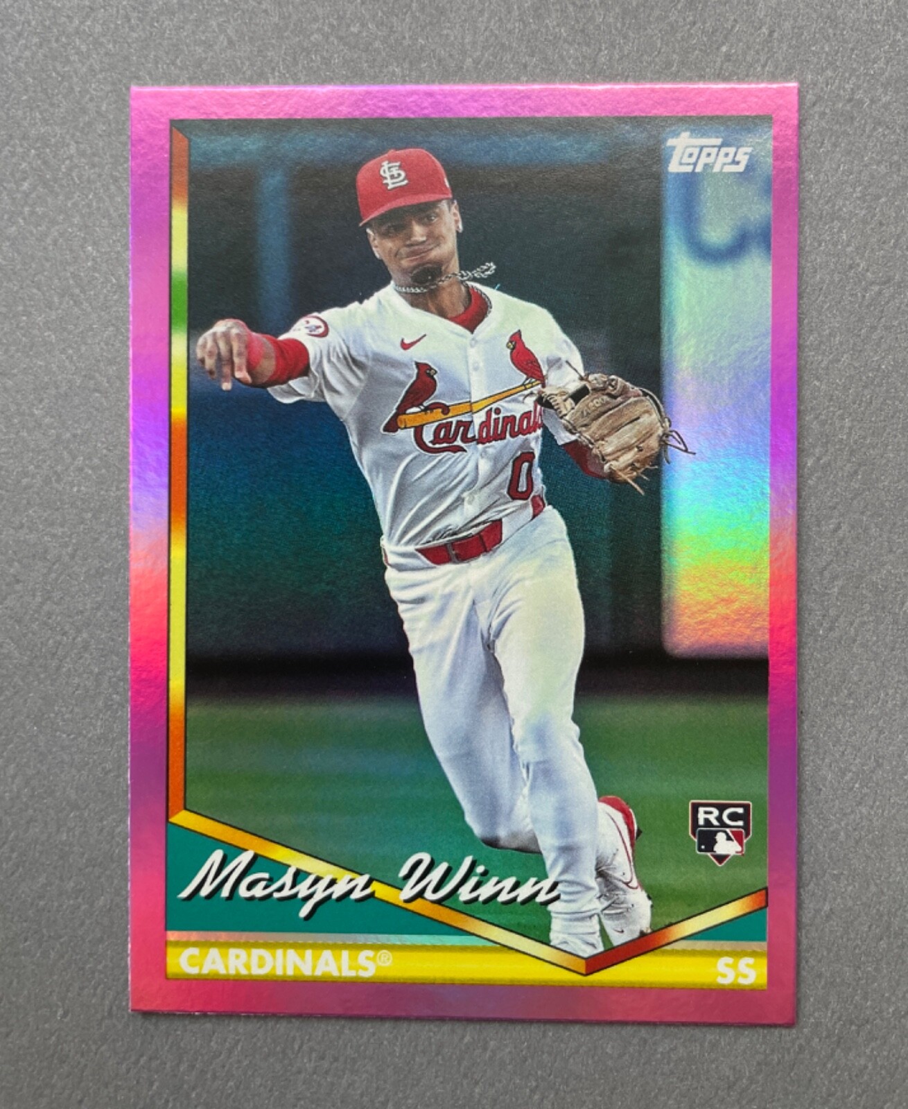 2024 Topps Archives Baseball Masyn Winn Pink Foil #204 Rookie RC Cardinals