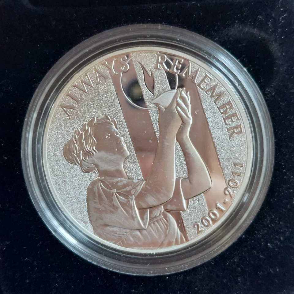 2011 W US United States Mint September 11th 9/11 Silver National Medal OGP COA - Image 2 of 4