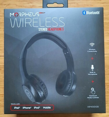 New Wireless Bluetooth Stereo Headphones, work with iPad, iPhone, iPod, Mobile.