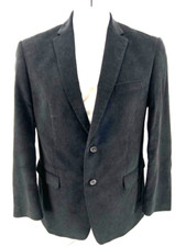 Ralph Lauren Black Corduroy Elbow Patch 2 Button Pocket Blazer Jacket Men's L
