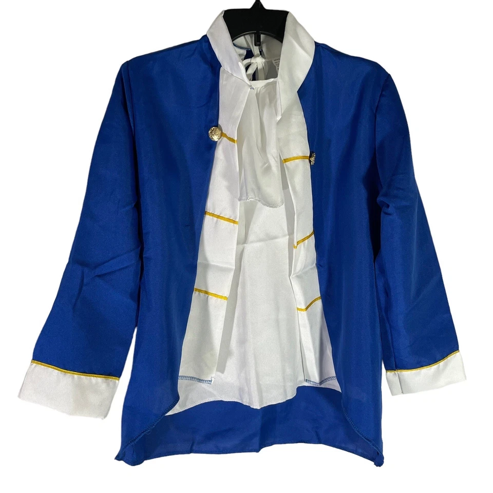 Disfraz de Capitán Colonial Niño Niño Talla Grande 12-14 Azul Blanco Completo Foto 2 de 4