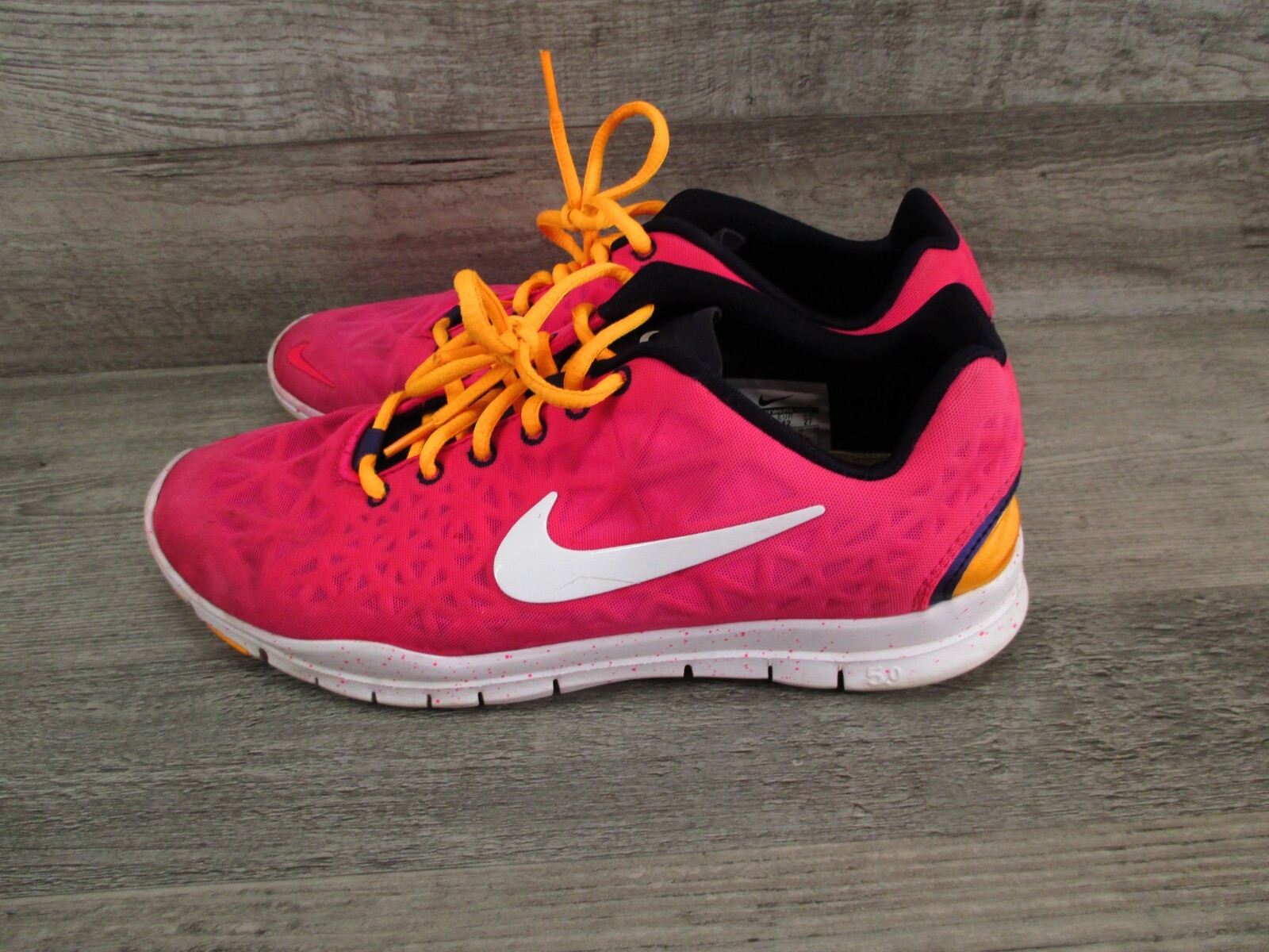 Nike Womens Free TR Fit 3 Pink White Yellow Running Shoes 555158604
