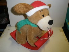 Hallmark Jingle Paws dog on sled singing Jingle Bells NICE RARE