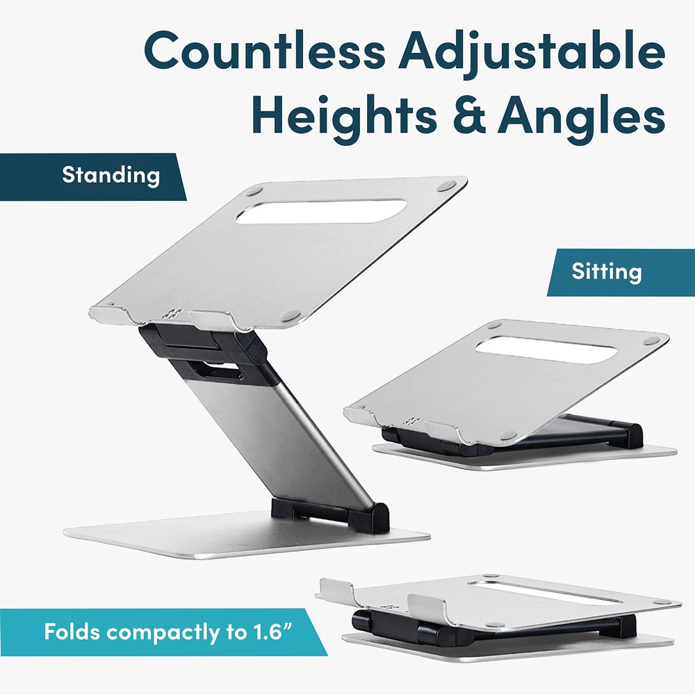 Adjustable Ergonomic Laptop Stand for Desk Sit to Stand Convertor Holder